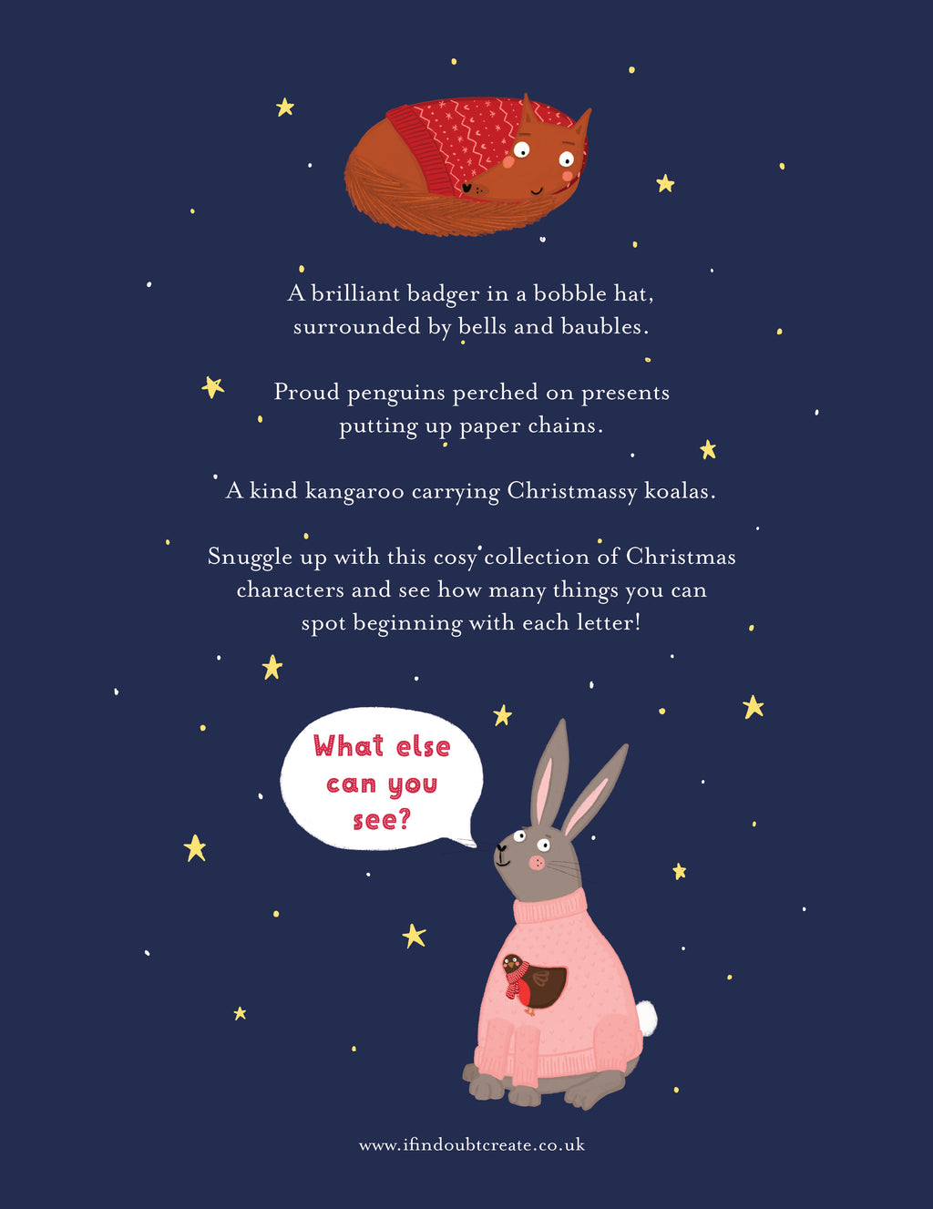 A Christmas Alphabet of Animals In Jumpers