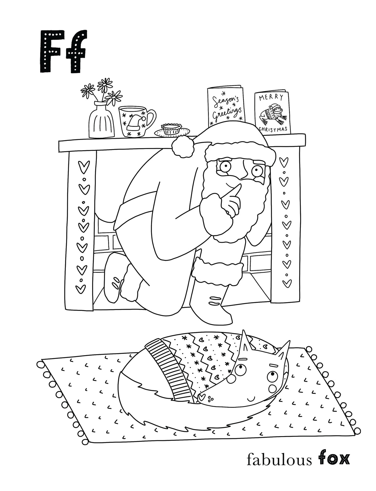 A Cosy Christmas Colouring Book